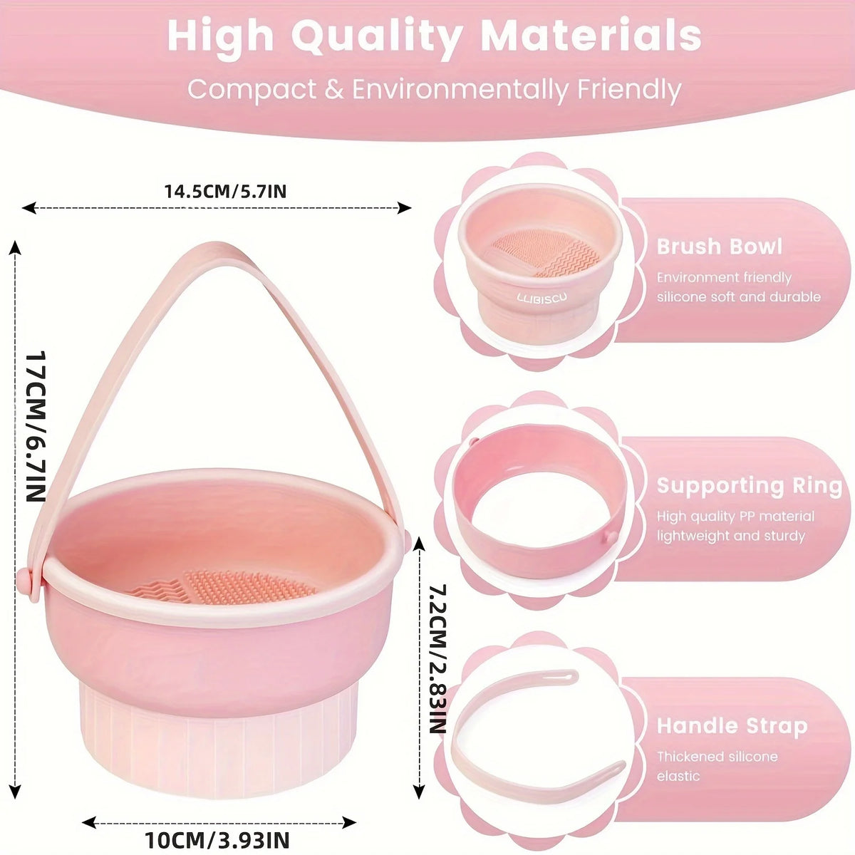 Silicone Makeup Brush Cleaning Bowl Tool Set - Powder Puff Washer and Sponge Storage Artifact for Efficient Makeup Tool Cleaning