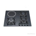 Gas Stove 3 Gas 1 Electric Burner, Ceramic Cooktop, Multi-Function Kitchen Appliance, High Efficiency Cooking Range