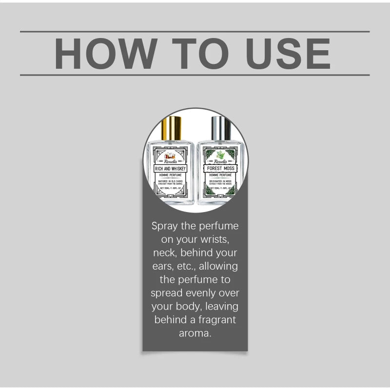 Charismatic Men's Perfume Charming Whiskey Light Fresh Elegant Long-lasting Fragrance Non-irritating Body Spray Eau De Cologne