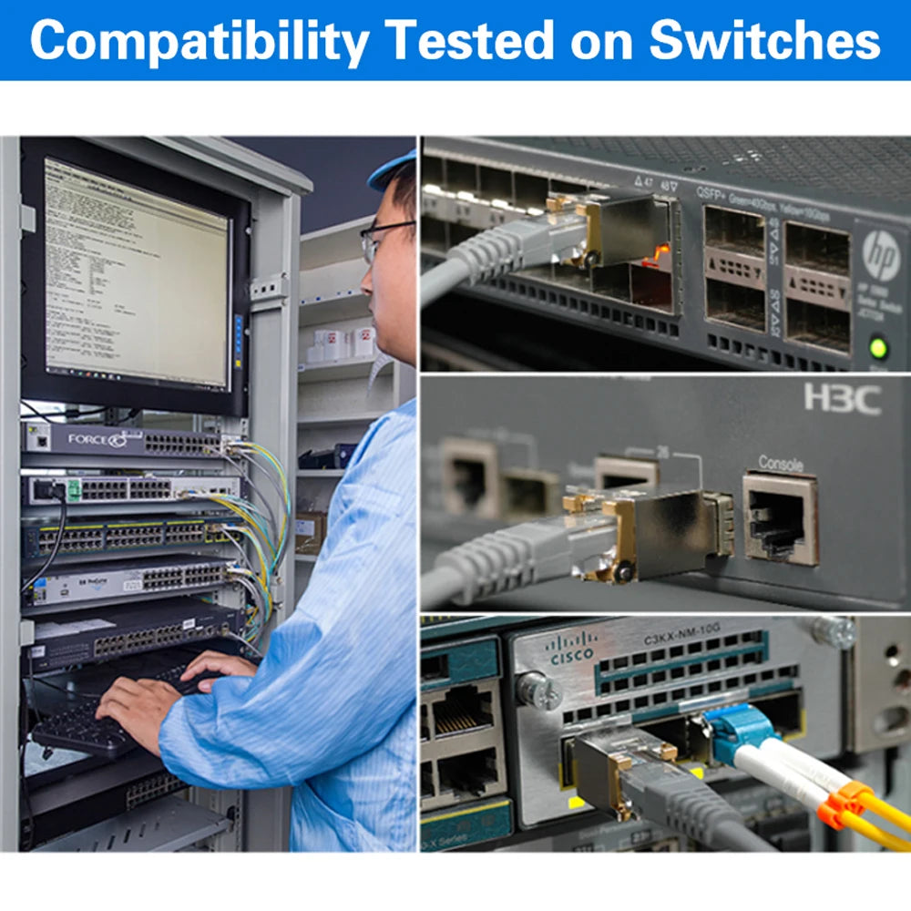 Gigabit SFP to RJ45 1Gb Transceiver Module 1000BASE-T 100m RJ45 Copper For Mikrotik,Ubiquiti,TP-Link,Zyxel...Fiber Equipment