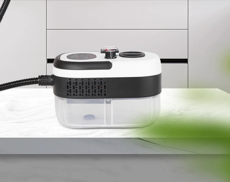 Home Steam Cleaning Machine 2500W Power 3BAR High Pressure 15s Quick Steam Generation 6‑Gear Steam Adjustment 1200CC Transparent Water Tank for Kitchen Bathroom Glass Tile Car Interior Complete Accessory Kit