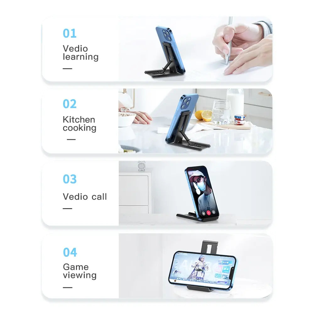 Essager Portable Desktop Holder Foldable Mini Moblie Phone Stand For iPhone 13 Pro Max iPad Xiaomi Desk Bracket Portable Stand