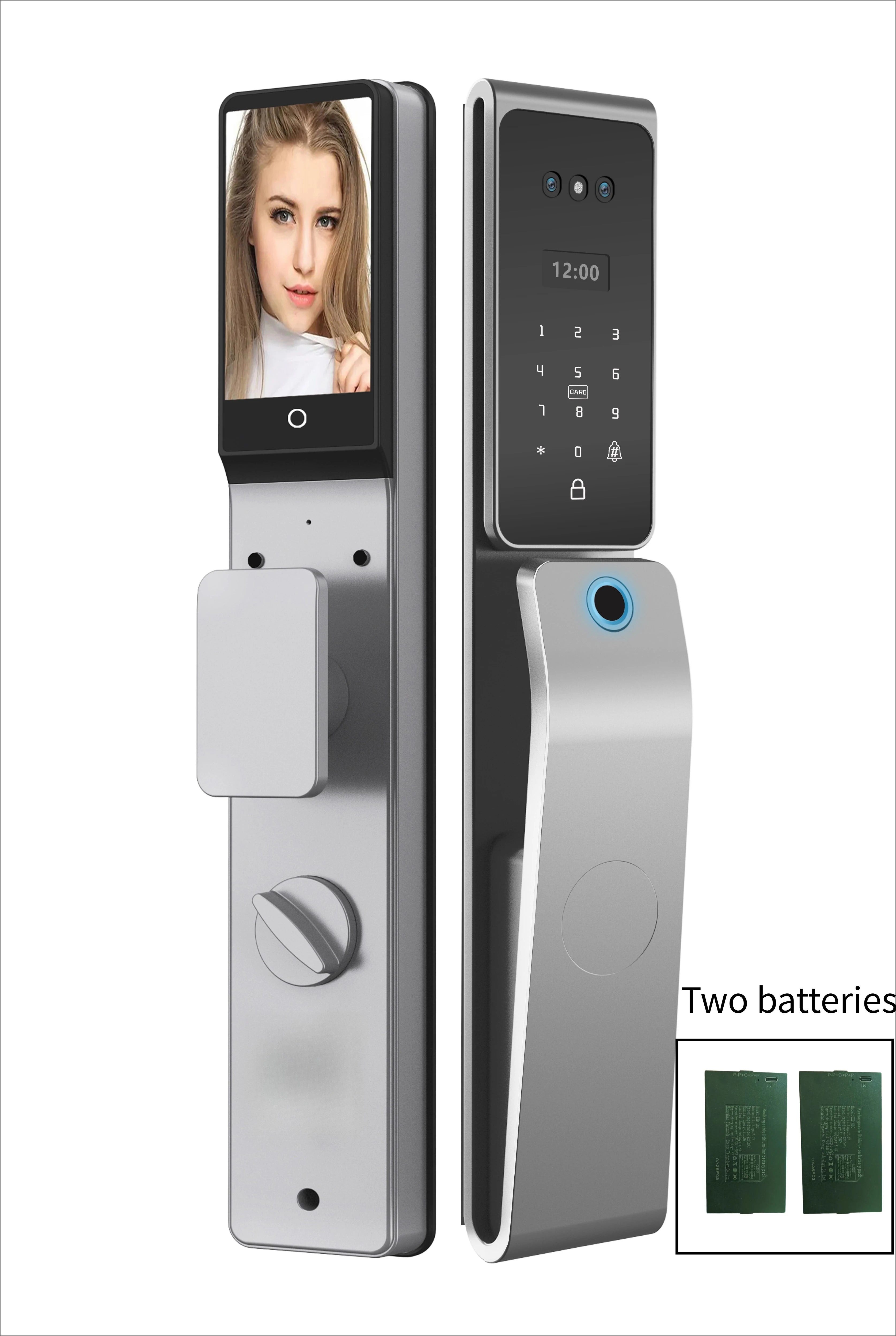 2026 New Tuya 3D Face Palm Recognition Smart Lock Durable Electronic Lock Waterproof Digital Lock Suitable for Europe, Israel