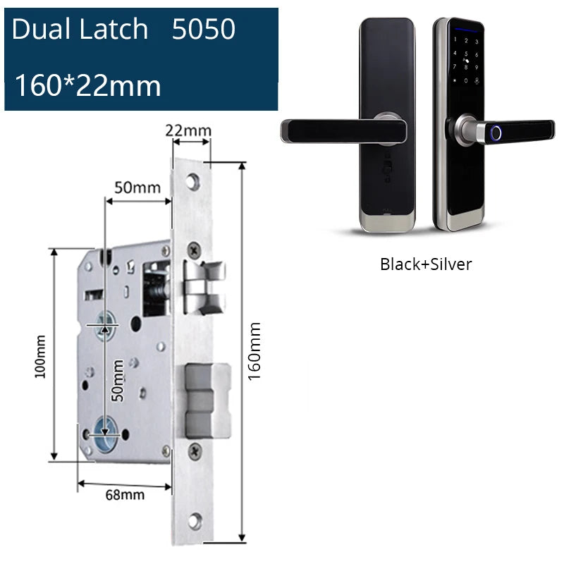 Zemismart Zigbee Fingerprint Door Lock Work with Tuya IC Card Key Password App Unlock with Doorbell Security Mechanical Lock