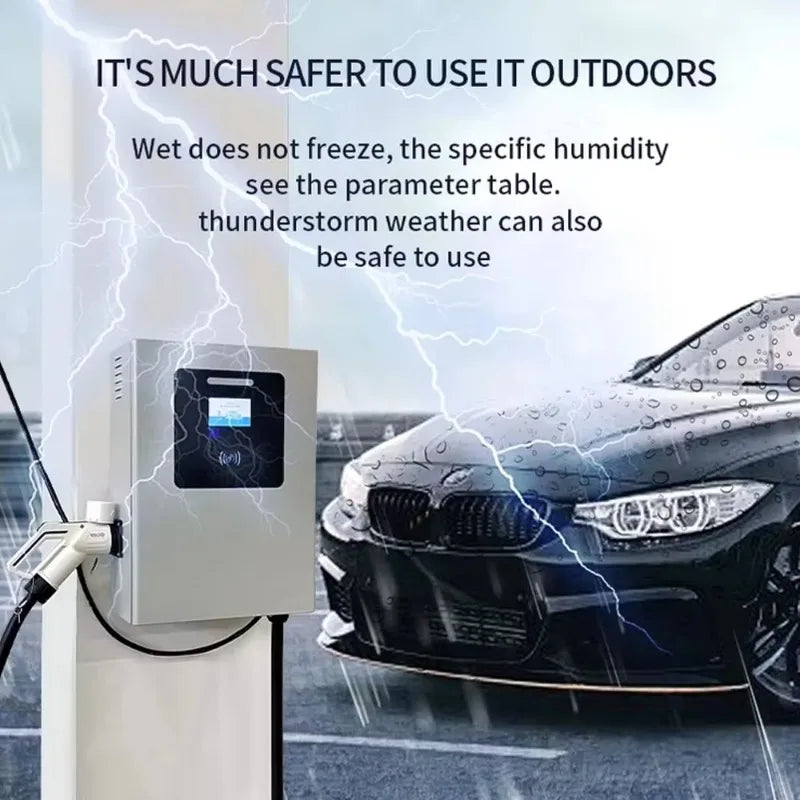 Wall-mounted DC Fast Charger 30kW EV Charging Pile with CCS2 / GBT for Office Building CE TUV Approved OEM Service Wholesale