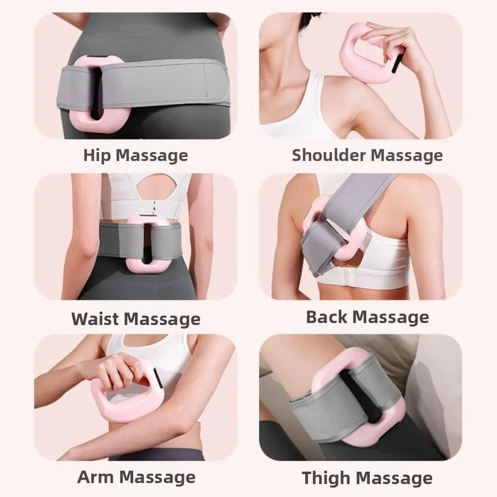 Ergonomic Electric Fascia Massage Ring 5 Adjustable Speed Fat Burning Electric Body Slimming Machine Compact Size with Belt