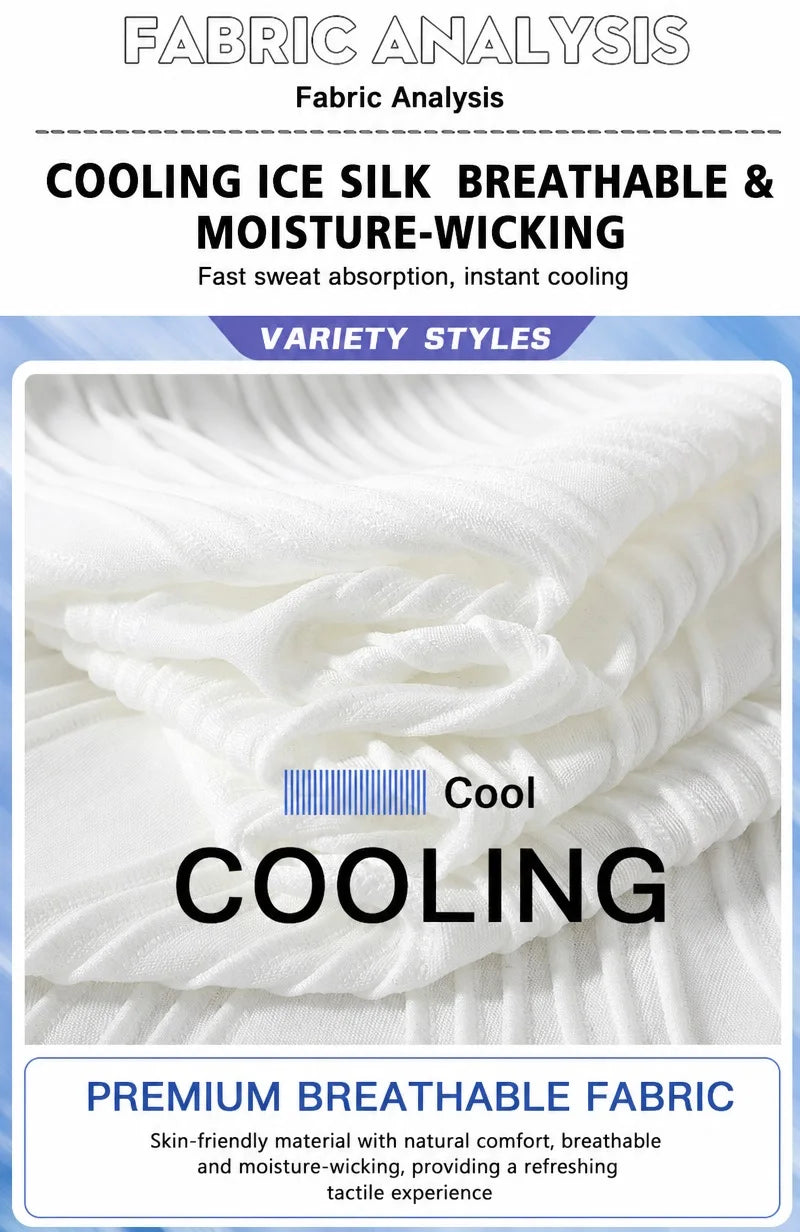 Extra Big Size Men Ice Silk Short Elastic Waist Casual Bermuda Male Summer Cool Icy Plus Large 11XL Loose Fit Stretch Breathable