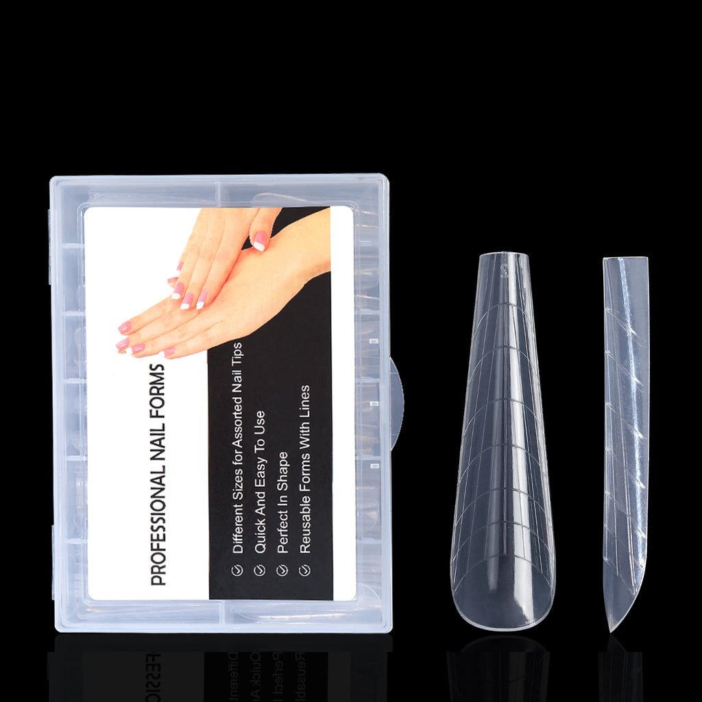 BNG Top Forms for Nails Dual Forms Nails Forms for Extension Full Cover Quick Building Gel Mold Tips Poly Nail Gel Mold