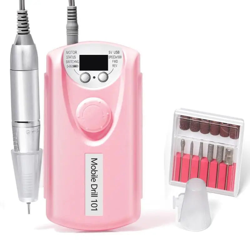 35000 RPM Rechargeable Nail Drill Machine Professional Portable Electric Manicure File For Nails Gel Polish Remove Grinding
