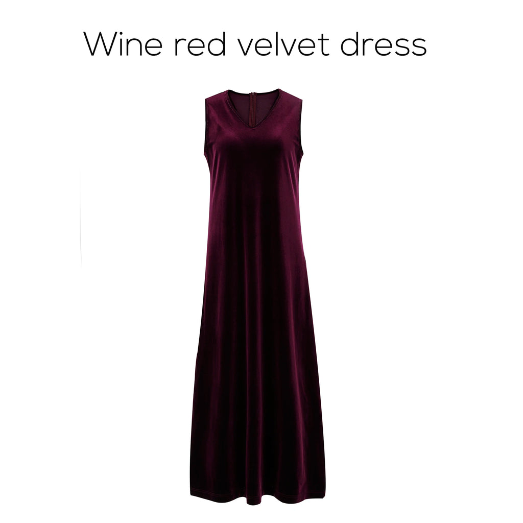 AP Women 2026 Autumn and Winter Modal Mesh Shirt and V Neck Velvet Maxi Dress High Quality