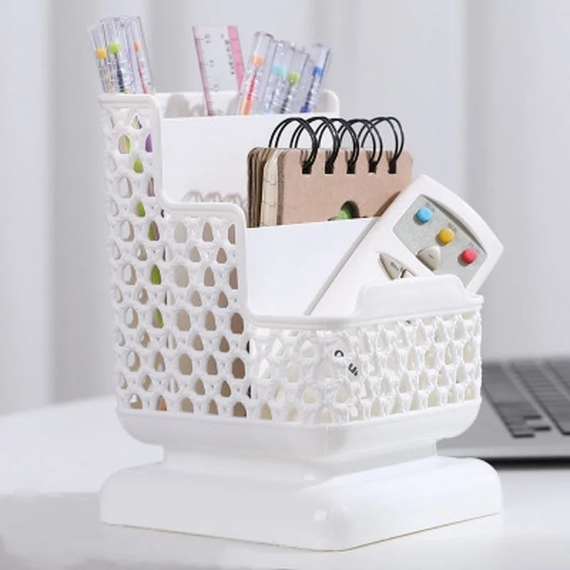Desktop Storage Box Makeup Organizer Cosmetics Jewelry Stationery Holder Plastic Container Office School Supplies