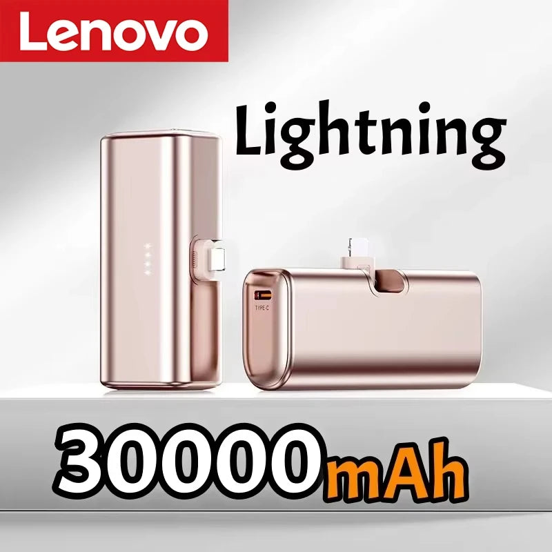Lenovo Mini Travel Power Bank 500000mAh 225W High Speed USB C Portable Charger Compatible iPhone 16 15 Android Smartphones