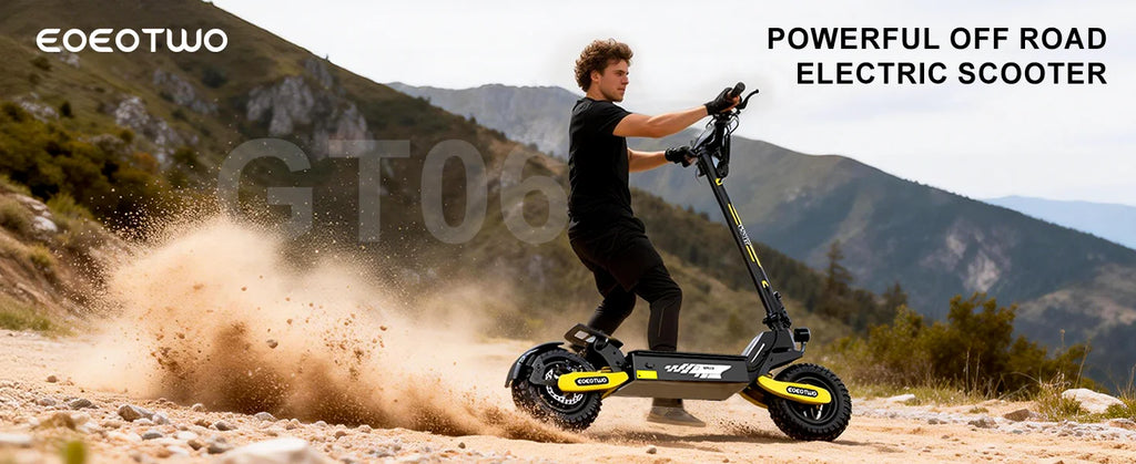 EOEOTWO 1200W Off Road Electric Scooter for Adults 48V Long Range E-Scooter 30MPH Fast Speed 11" Tubeless Tire Foldable Kick Scooter