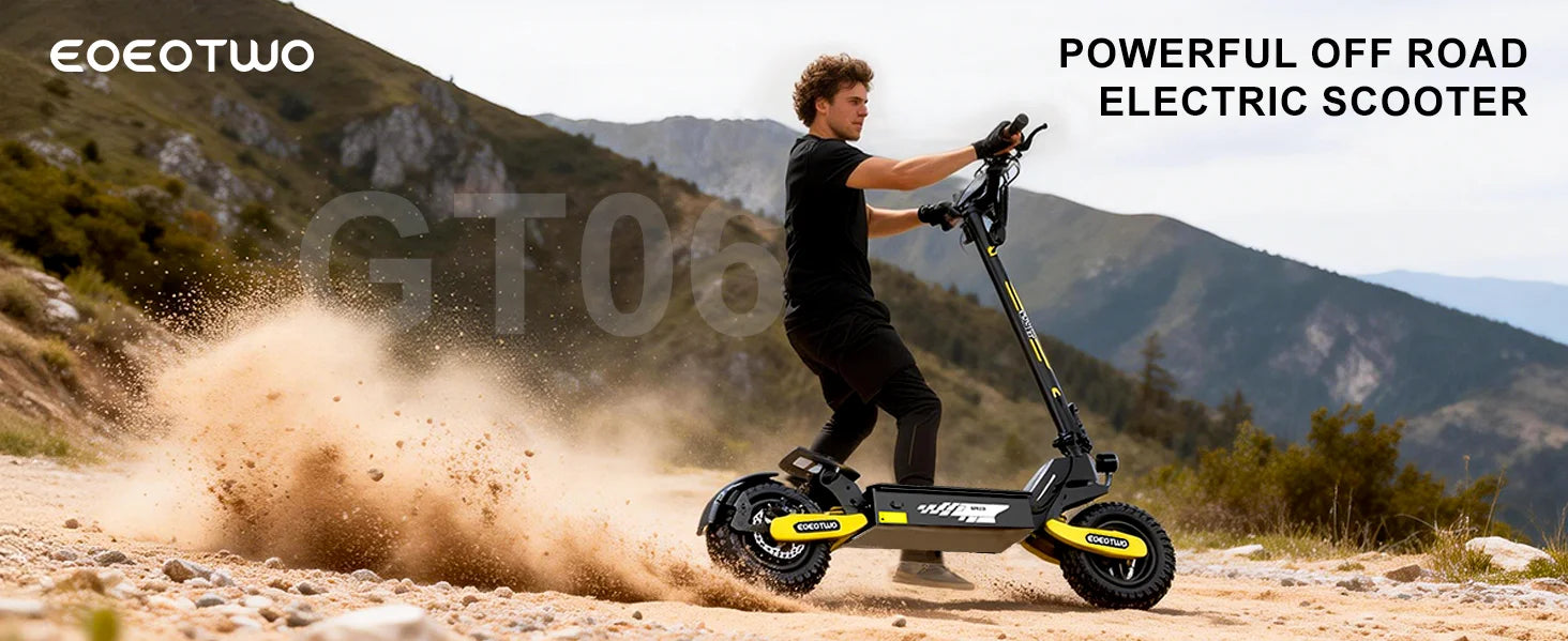 EOEOTWO 1200W Off Road Electric Scooter for Adults 48V Long Range E-Scooter 30MPH Fast Speed 11" Tubeless Tire Foldable Kick Scooter