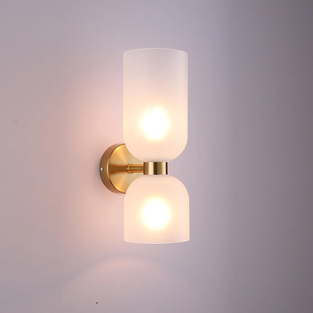 Postmodern Luxury Bedroom Bedside Wall Lamp Glass Shade Modern Minimalist Background Corridor Staircase Art Wall Lighting
