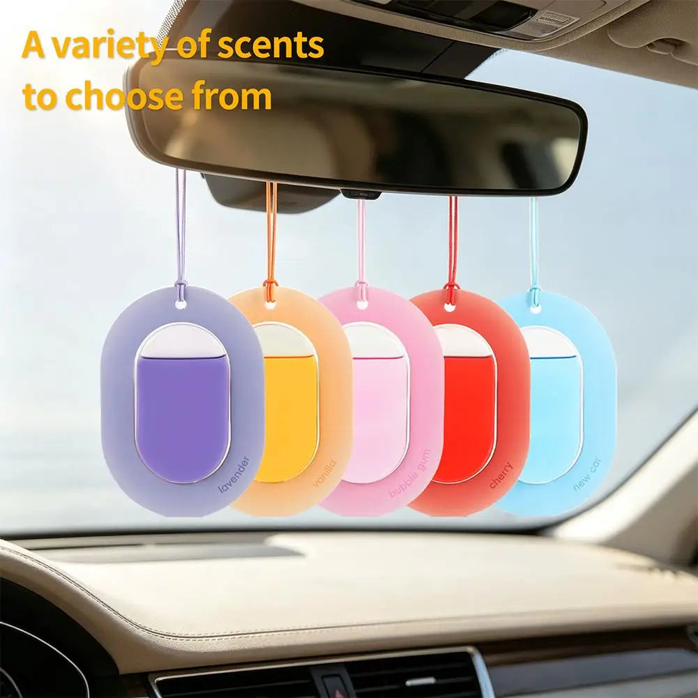 Car Air Freshener Essential Oil Long Lasting Fragrance Hanging Rearview Mirror Diffuser Perfume Pendant Auto Accessories