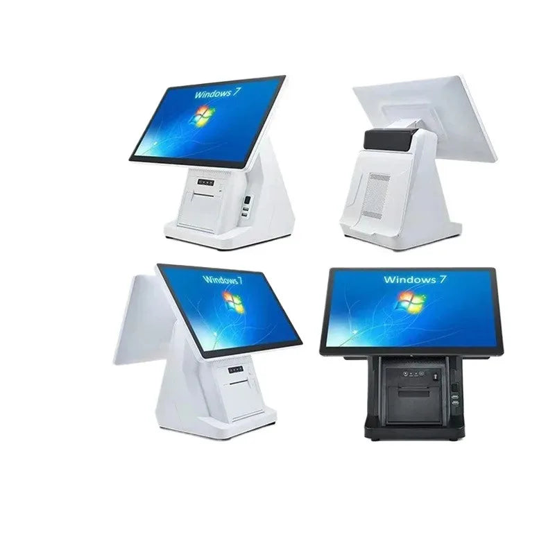 15 Inch Wall Mounted All In One Touchscreen POS Cash Register Single Dual Screen Retail Store Restaurant Ordering Machine