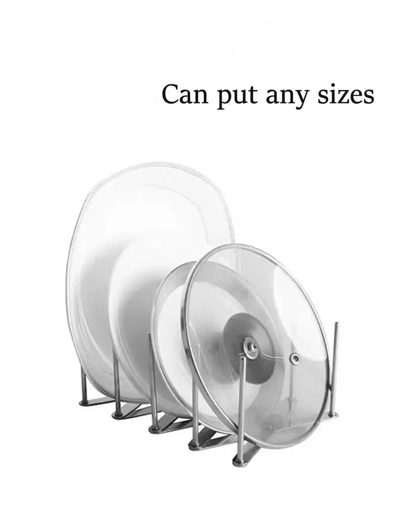 Stainless Steel Bowl Dish Organizer Pot Lid Rack Pan Retractable Foldable Plate Holder Shelf Tableware Storage Kitchen Gadgets