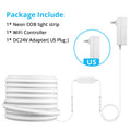 Smart WIFI App Control COB Neon LED Light Strip,Waterproof Fireproof Silicone LED Tape Light Rope DC24V, Room Decor Smart Home
