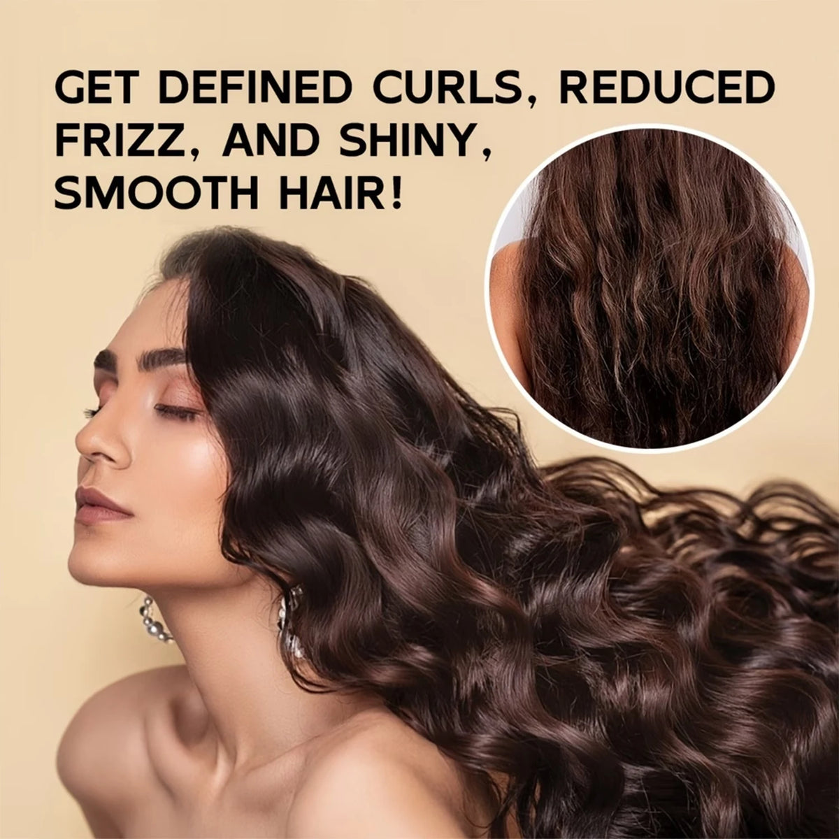 50g Curl Defining Cream Sulfate Silicone Paraben Free Define Curls Control Frizz Nourish Bouncy Curly Hair Styling Cream