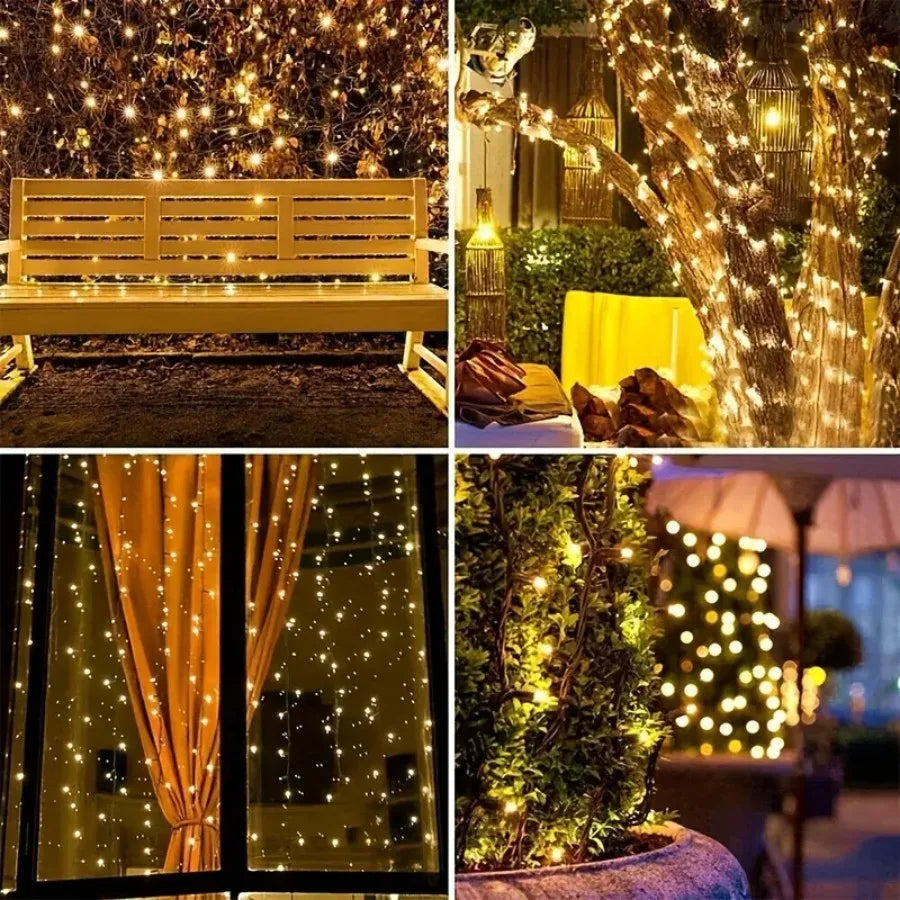 100Led Solar String Light Fairy Garden Waterproof Outdoor Lamp 3V Garland For Holiday/Party/Birthday Home Decoration
