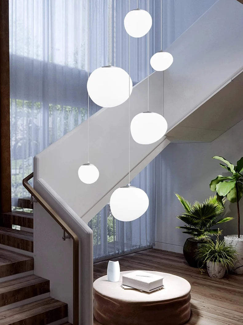 Modern Stair Chandelier Pendant Lights Indoor Lighting Ceiling Lamp Hanging Light LED Chandeliers for Living Room Indoor Lightin