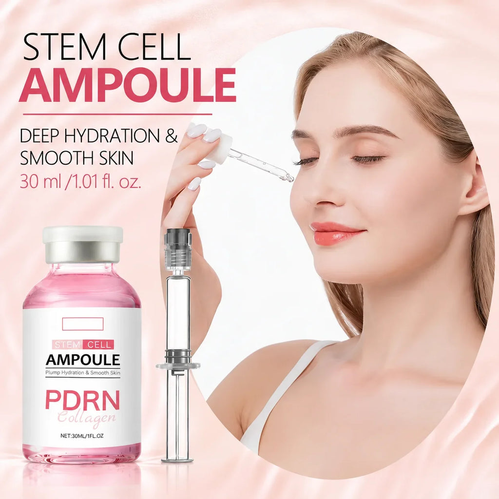 Stem Cell Serum PDRN Ampoule Collagen Moisturizing Anti-Aging Essence Reduce Fine Lines Wrinkle Tighten Brighten Face Skin