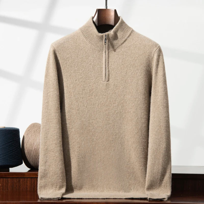 Autumn and Winter 100% Cashmere Men's Clothes Classic England Wind Solid Color Man Thicken Sweater Fashion Men Knitted Pullover