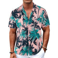 Men's Hawaiian Shirt Short Sleeved Button Casual Shirt Summer Print Tropical Floral Beach Shirt