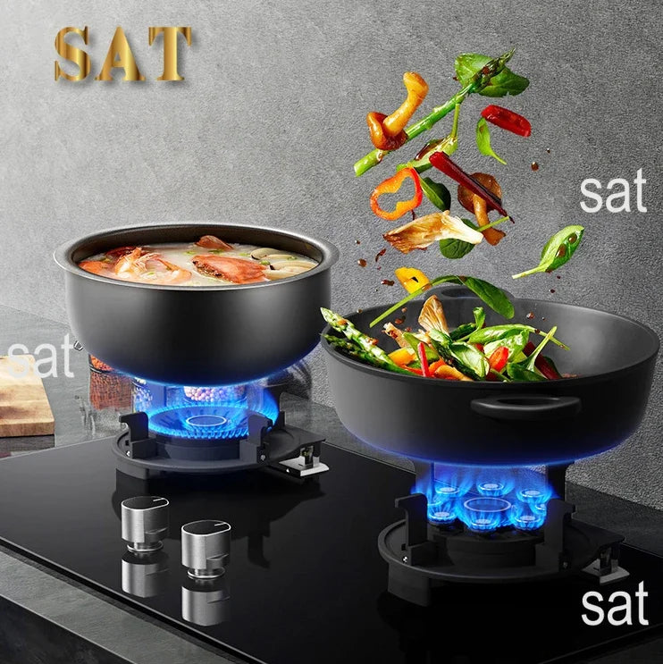 Household kitchen full air intake strong fire natural gas stove dual stove household energy-saving and gas saving gas stove