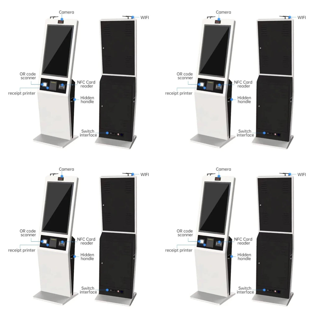 Hot selling：21.5 24 32 Inch Interactive Self-Service Payment Kiosk Automatic Touch Screen Kiosk SDK for Restaurant Self-Ord