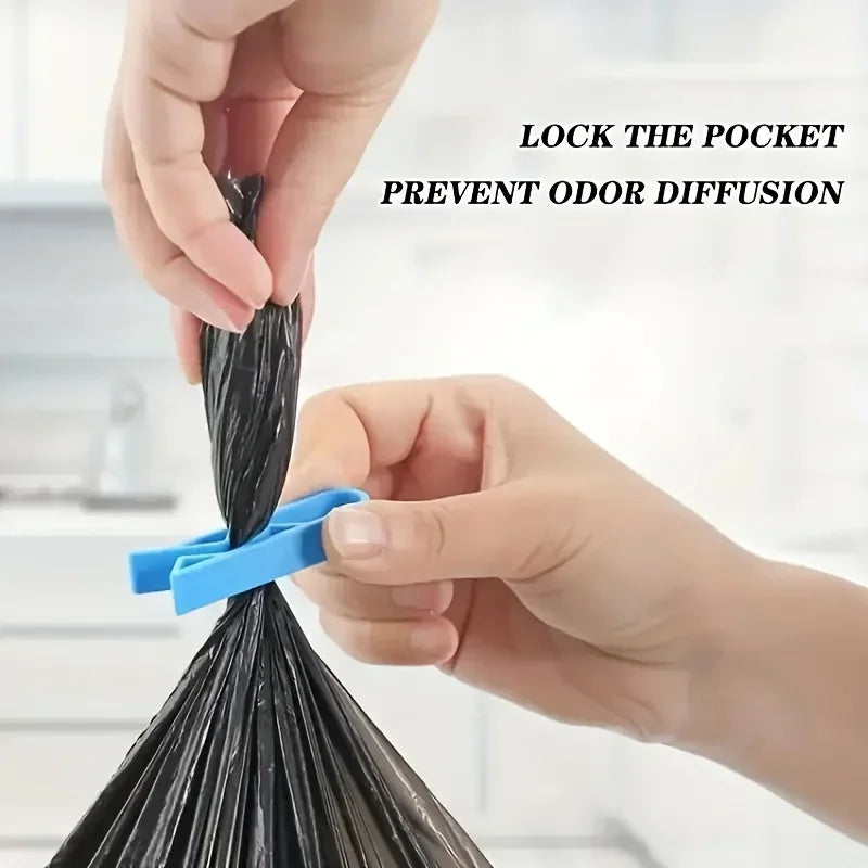 10 innovative trash can clips - safe and non slip trash bag holder, stylish divider side clips, convenient for home use