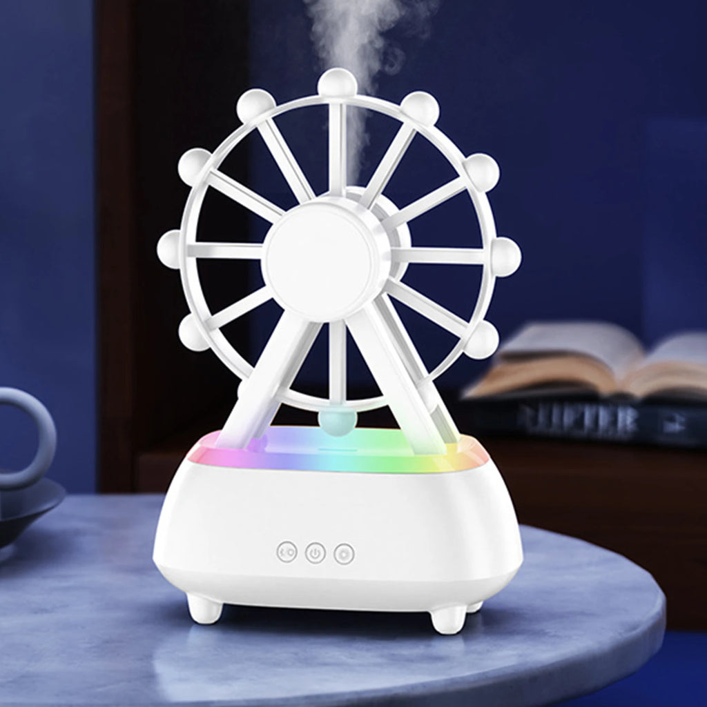 Ferris Wheel Essential Oil Diffuser 7 Colors Lights Aromatherapy Diffuser Noiseless for Large Bed Room Home Office