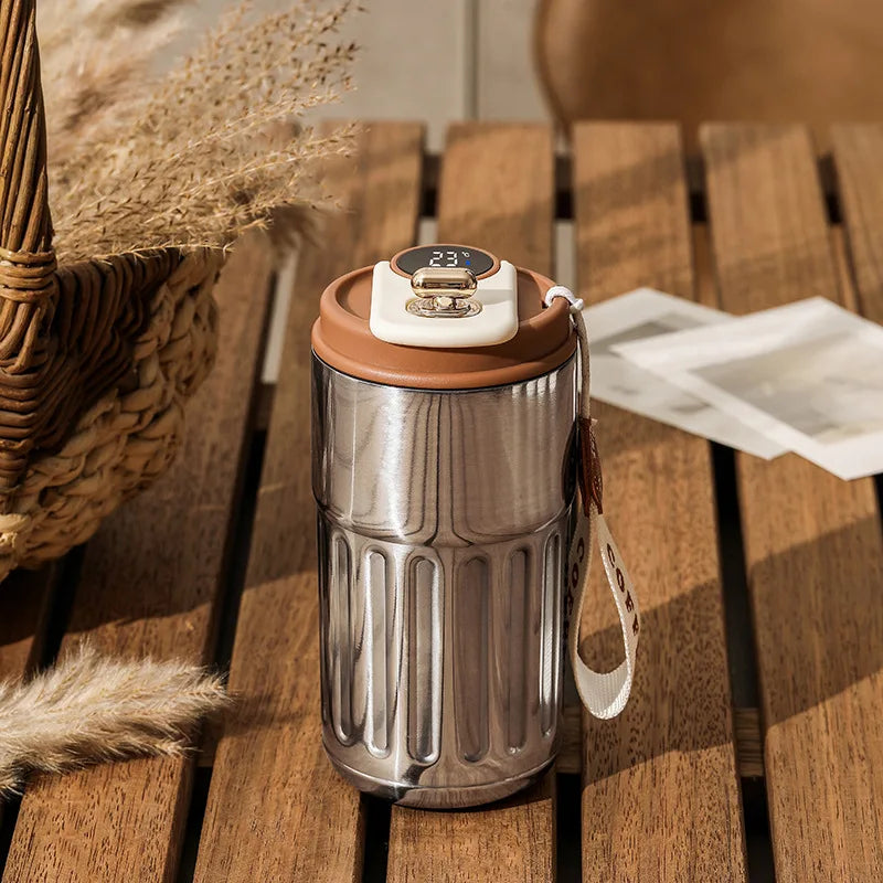Stainless Steel Vacuum Cup Smart Thermos Bottle Water Digital LED Temperature Coffee Cup Office Cup Business Portable Mug