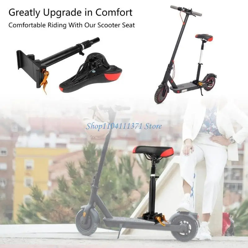 Adjustable Electric Scooter Seats Saddles, Comfortable Shock Absorb Seats Saddles for Electric Scooter Easy Installation
