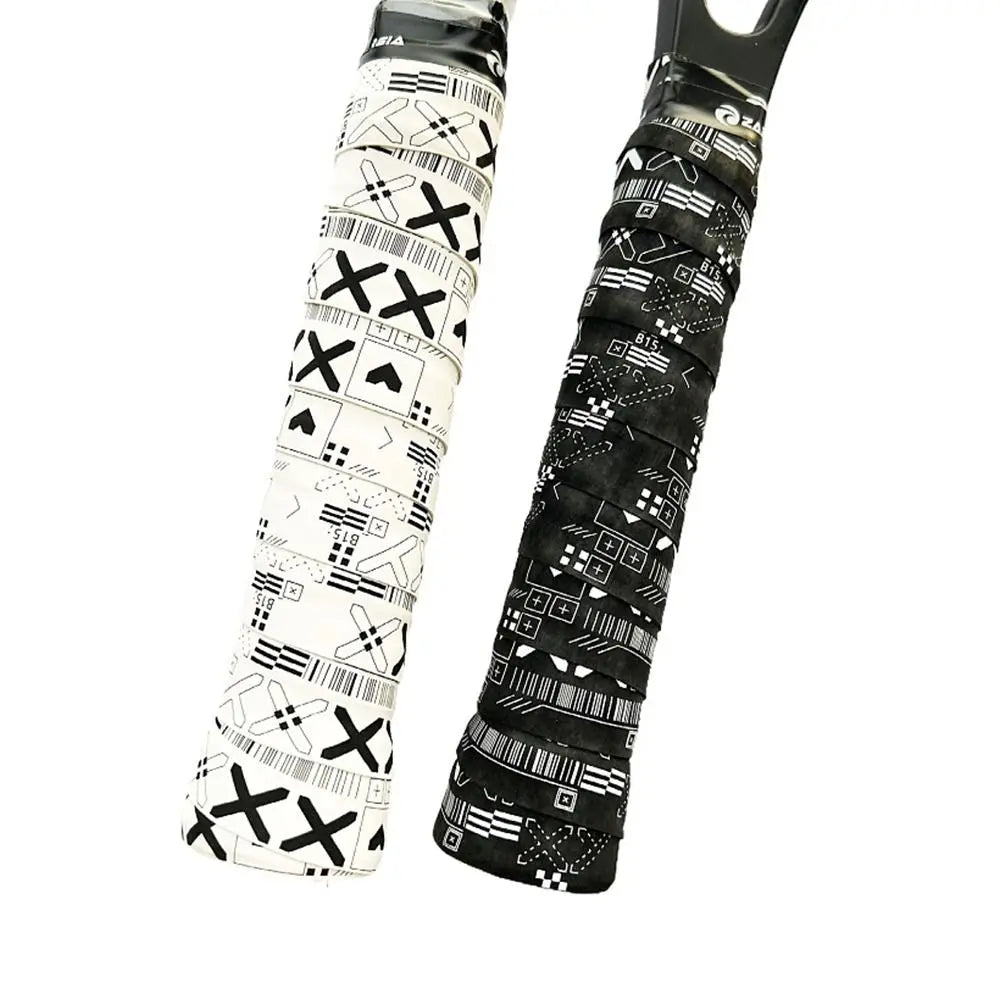 Black White Badminton Racket Overgrips Soft Matte Self-adhesive Non-Slip Grip Tape Shock Absorption Fishing Rod Over Grips