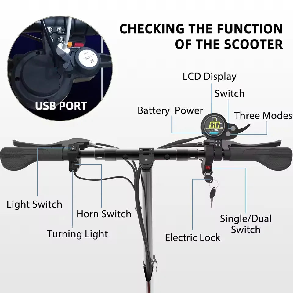 75km Long Range Electric Scooter 20Ah Battery 65km/h Top Speed Street Tires Adults Scooter Long battery life for commuting