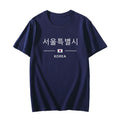 Korea Seoul Printed T-shirt High Quality Spring Summer Casual Fashion Round Neck Top Male Home Outdoor Comfortable Short Sleeved