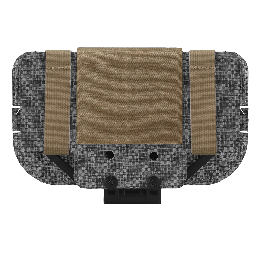Tactical Phone Pouch with MOLLE/PALS Strap, Foldable Chest Phone Holder for Navigation & Tactical Vest Accessory