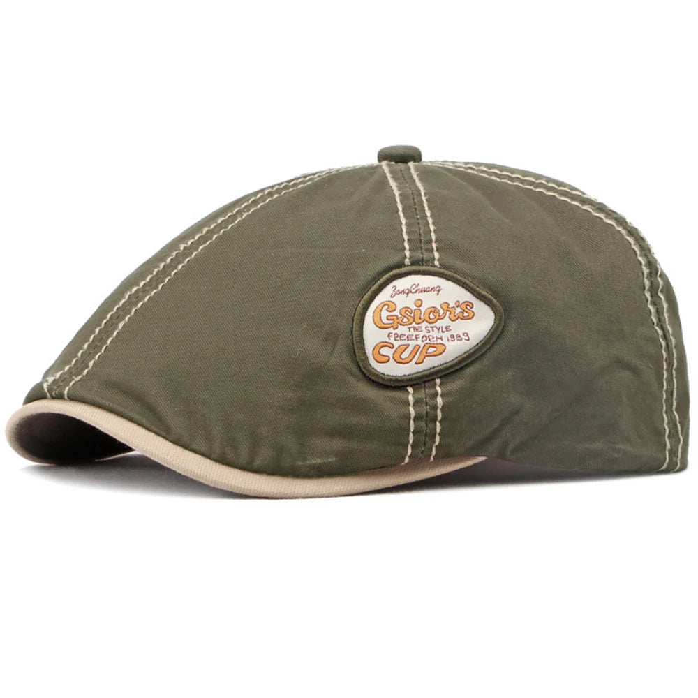 HT4661 Beret Cap Men Women New Spring Summer Sun Hat Octagonal Cap Vintage Beret Hat Adjustable Ivy Flat Cap Male Female Berets
