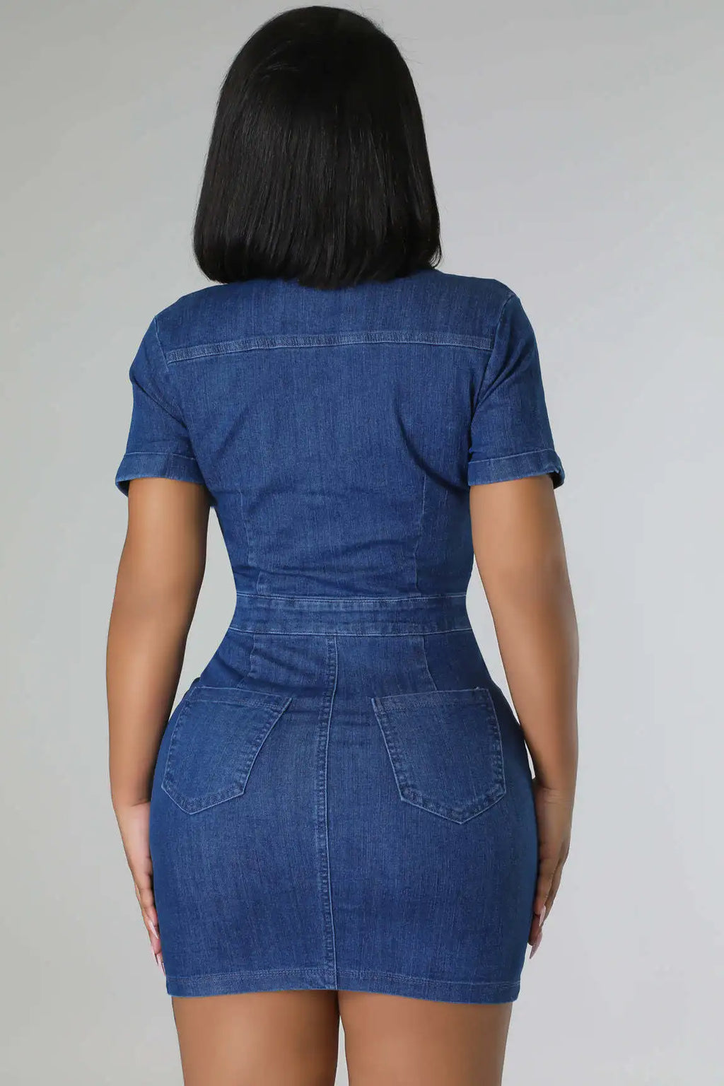 Bodycon Dress Women Denim Dresses Mom Jeans Short Sleeve Mim High Waist Vestidos Sexy Streetwear Elegant Y2k Party Club 2025
