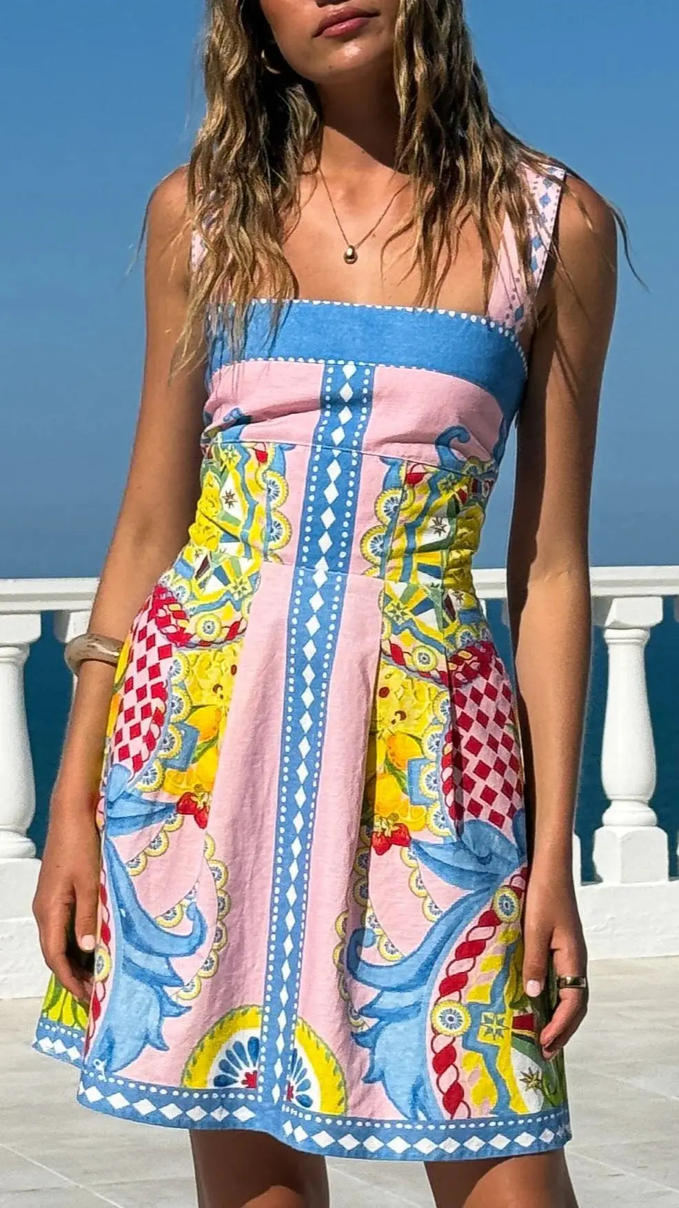Sexy Elegant Tropical Printed Short Dress Women Spaghetti Strap Bodycon Mini Dresses 2026 Summer Dresses Beach Vacation Vestidos