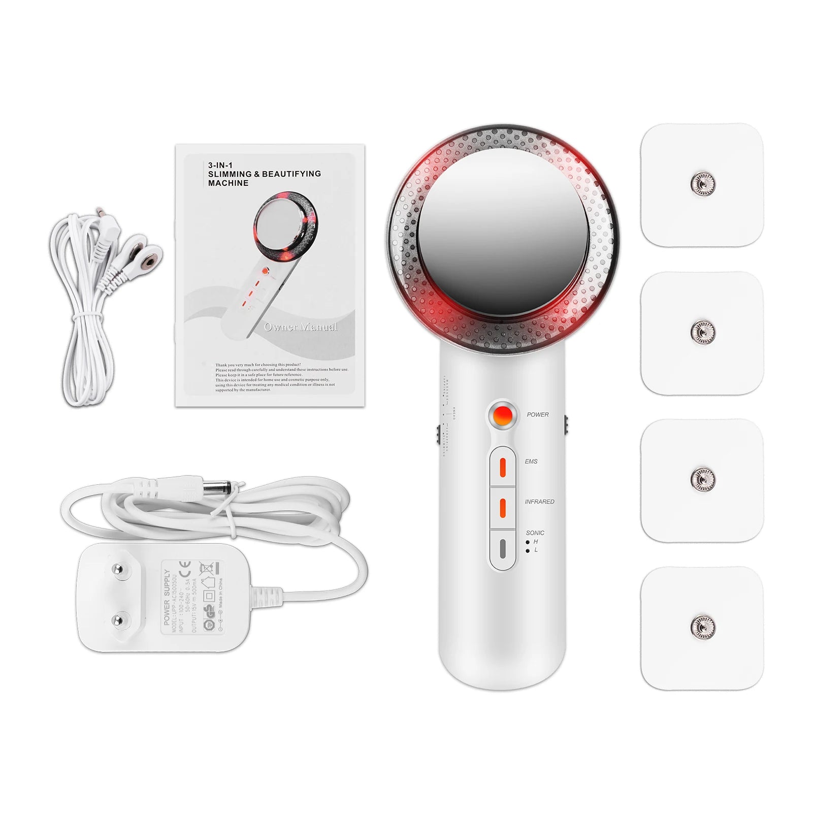 6 IN 1 Body Shape Massager EMS ultrasonic Slimming Gel Cream Infrared 1Mhz Ultrasound Cavitation Fat Burner Bar Weight Loss Tool