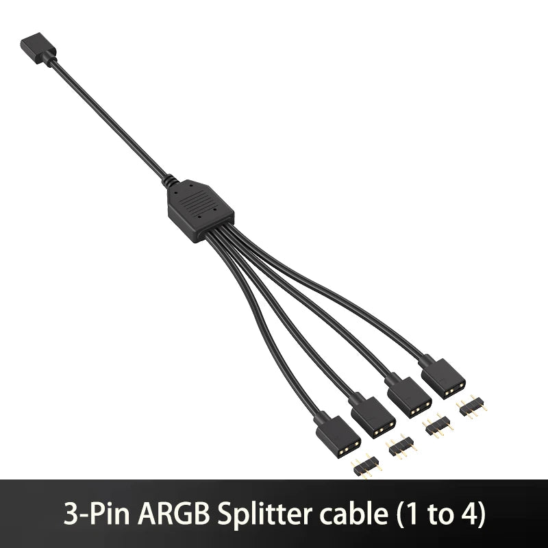 5V 3pin ARGB Controller To SATA Power Supply Mini RGB Controller For Computer Case ARGB Fans, Coolers, LED Stripes, Etc.