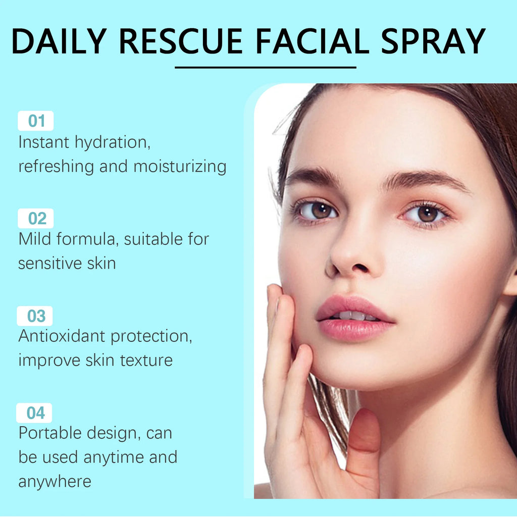 Hyaluronic Acid Face Mist Moisturize Anti-Aging Natural Ingredients Reduce Redness Calming Soothing Hydrating Facial Spray Toner