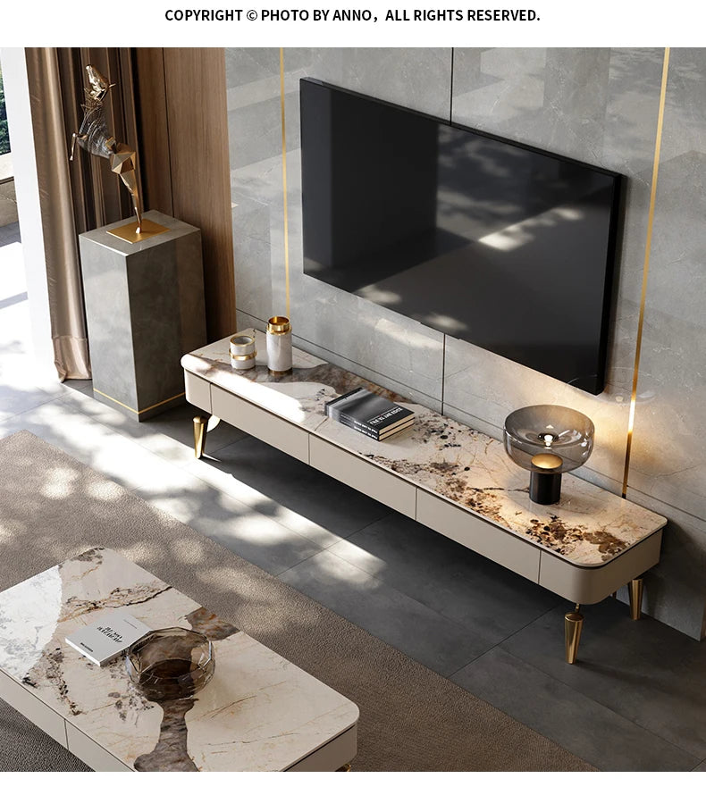 Modern Italian Tv Stands Design Drawers Style Premium Tv Table Luxury Trendy Elegant Muebles Para Hogar Living Room Furniture