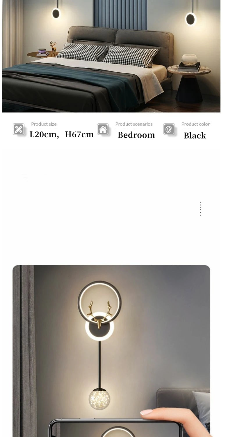 Wall Light Modern Living Room Decor Bedroom Led Lights Lamps Tokio Hotel Lamp Bedside Table Home Decoration Lighting for Dining
