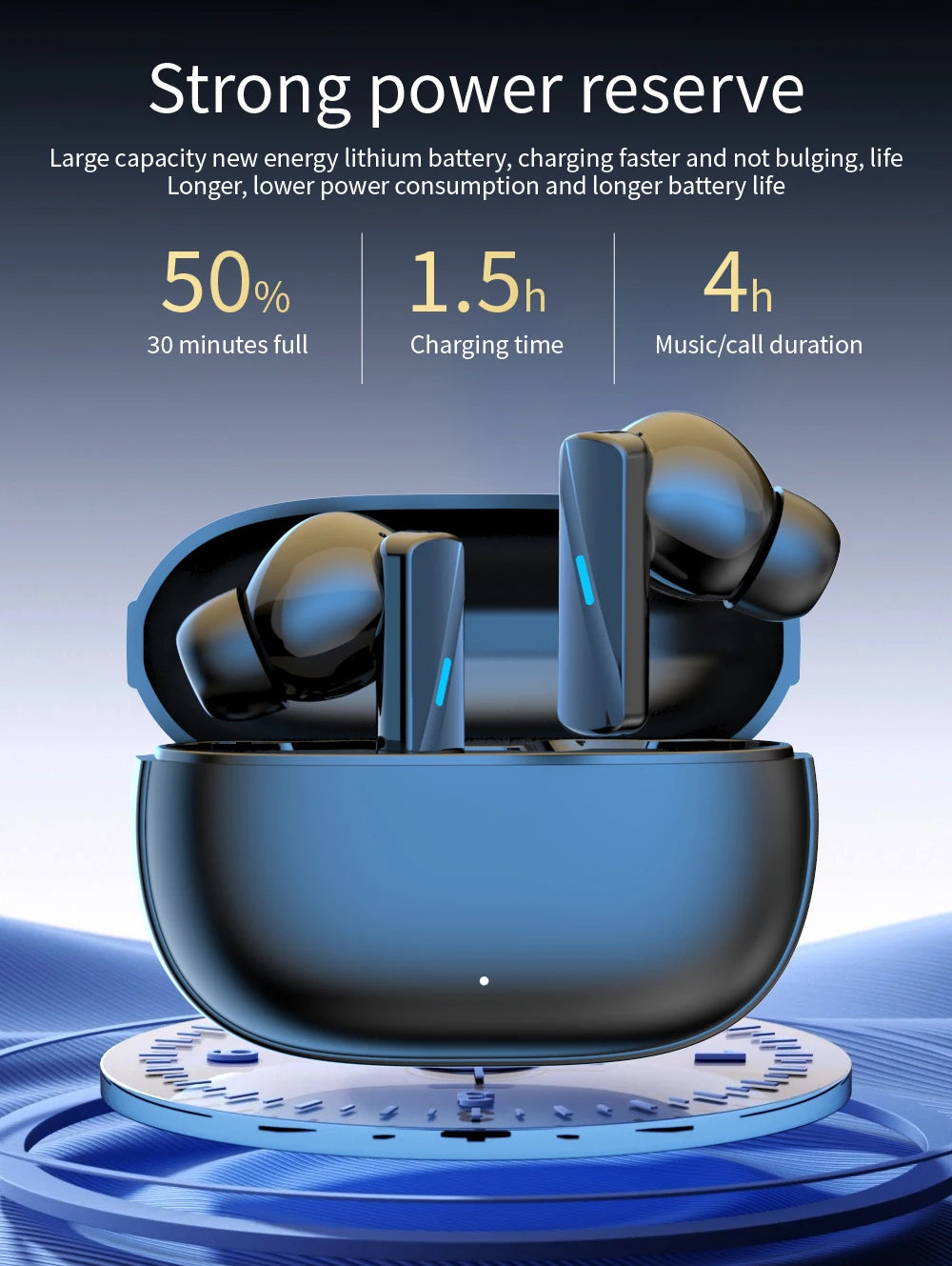 Mate50 BT5.3 Touch Control TWS HIFI Stereo Wireless Earphones Easy Pairing ANC ENC Bluetooth Earbuds For Gaming Sports