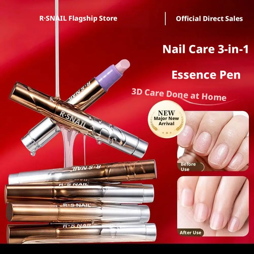 Nails 3-in-1 Cuticle Oil Pen with Ceramic Nail Pusher for Hangnails Dry & Damaged Nails -Nail Care Pen for Repair & Nourishment