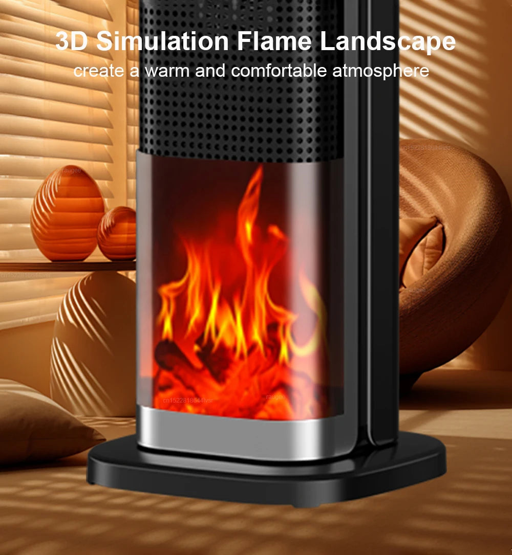Electric Heater 2000W Heating Fans Portable Electric Space Heater PTC Fan Heater Household Hot Air Blower with Remote Control